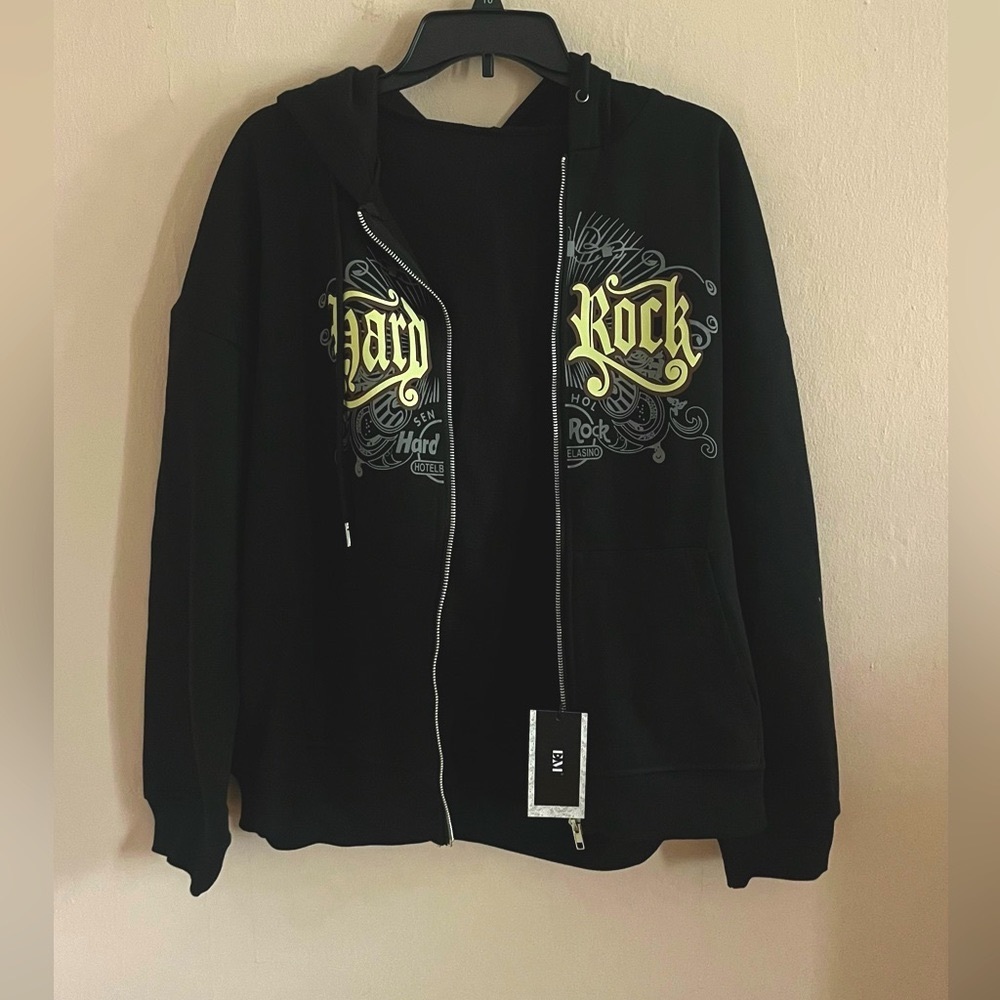 NWT Black Zip Hoodie | Emmiol